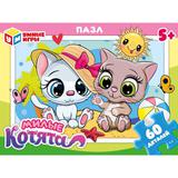 Милые котята. Пазлы в коробке 60 деталей. 190х141х35 мм. Умные игры 