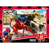 Леди Баг и Супер-кот. Пазлы классические. Пазл 60 деталей.190х141х35 мм. Умные игры 