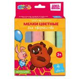 Мелки асфальтовые СОЮЗМУЛЬТФИЛЬМ винни-пух, 4 цв МУЛЬТИ АРТ