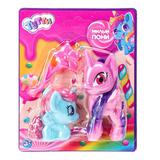 Набор пони пластиковые (8см и 6см), расческа, на блистере Тутти 