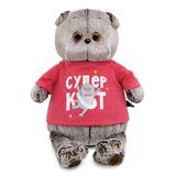 Басик в лонгсливе с принтом Супер кот 22 см