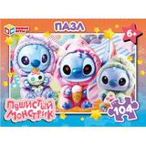 Пушистый монстрик. Пазлы в коробке 104 детали. 190х141х35 мм. Умные игры 