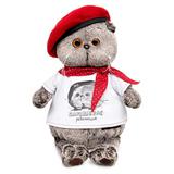 Басик в футболке с принтом Плюшевая революция 22 см