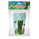 Стаканы бумажные пиксельные персонажи, 6 штук ЧУДО ПРАЗДНИК наб