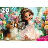 Пазлы MAXI 20 Принцесса с собачкой