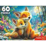 Пазлы 60 Лисичка с лисенком