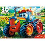 Пазлы 30 Веселый трактор