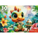 Пазлы 30 Динозаврик с чаем