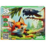 Пазлы 35 Оживи мультфильм. Ворона и лисица