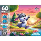 Пазлы 60 Оживи мультфильм. Вышел зайчик погулять