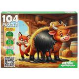 Пазлы 104 Оживи мультфильм. Соломенный бычок