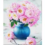 Алмазная мозаика Розы в вазе, 30х40 см, 30 цв., полн. заполнение, с подр.
