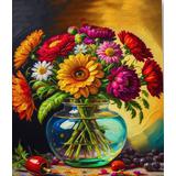 Алмазная мозаика Прекрасные цветы, 30х40 см, 30 цв., полн. заполнение, с подр.