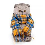 Басик в шарфе в клеточку 19 см