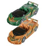 Машинка спортивная с открытым верхом фрикционная набор 2шт. (зеленая+коричневая)