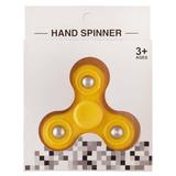 Спиннер тройной, пластмассовый 7,5*7,5*1,3см, желтый