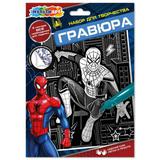 Гравюра серебро 18*24 см спайдер МУЛЬТИ АРТ