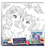 Набор д/дет тв-ва холст для росписи 20*20 см единороги МУЛЬТИ АРТ