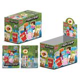 Конструктор фигурки резиновые мой мир, 24 пакета в дисплее. Город мастеров