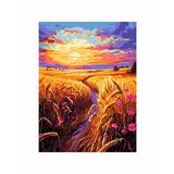 Картина по номерам на подрамнике 30*40 см Золотые поля