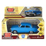 Машина металл газ-21 волга длина 12см,двери,багаж,инерц, морская волна, кор. Технопарк 