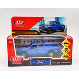 Машина металл FORD F150 RAPTOR 12 см, двери, багаж, инерц, синий, кор. Технопарк