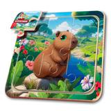 Игрушка деревянная пазл 15*15 см. терм. пакет Буратино