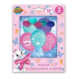Латексные шары коты, 30см, набор 5 штук, монохром ЧУДО ПРАЗДНИК