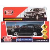 Машина металл CADILLAC ESCALADE 12 см, двери, багаж, инерц, черный, кор. Технопарк 