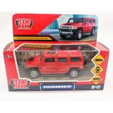 Машина металл HUMMER "hummer h2", дл12см,откр дв,багаж,инерц,красный,Технопарк 