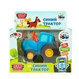 Модель металл свет-звук СИНИЙ ТРАКТОР длина 11 см, инерц, синий, кор. Технопарк 