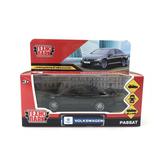 Машина металл VOLKSWAGEN PASSAT длина 12 см, двер, баг, инерц, черный, кор. Технопарк