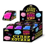 Антистресс игрушка жмяка котик, 7 см, дисплей 12 шт Супер Жим