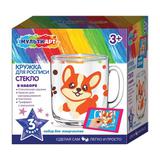 Набор д/дет тв-ва стеклянная кружка для росписи корги МУЛЬТИ АРТ