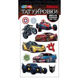Тату в пакете (1 лист) МАШИНЫ супергероев МУЛЬТИ АРТ