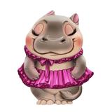 Melograno Пазл ANIMALS. Бегемотик балерина 53 детали, размер 21,5 х 17см, средний размер детали 3см