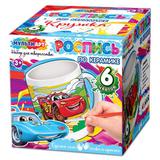 Кружка для росписи, 6 цв. ГОНОЧНЫЕ машинки МУЛЬТИ АРТ