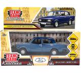 Машина металл LADA ваз-2105 1997 12 cm, двери, багаж, инерц.темно-синий,кор. Технопарк