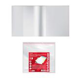 Набор пласт. обложек ErichKrause Glossy Clear, для тетр. и дневн., с клеевым краем и клапаном в край, 212х395мм, 80мкм (пакет 10 шт.)