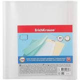 Набор пластиковых обложек ErichKrause Fizzy Clear, для тетрадей и дневников, с клеевым краем, 212х395мм, 80 мкм (пакет 10 шт.)