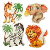 Melograno Пазл ANIMALS. Африка 4 пазла по 4 детали, 16 деталей, размер 12 х 12, средний размемр детали 6 см