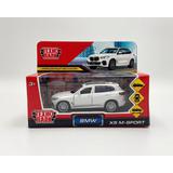 Машина металл BMW X5 M-SPORT 12 см, двери, багаж, бел, кор. - 