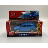 Машина металл KIA RIO X длина 12 см, двери, багаж, инерц, синий, кор. Технопарк 