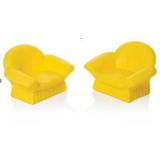 Мебель для кукол Огонек Мягкие кресла, желтый 11*10*5см