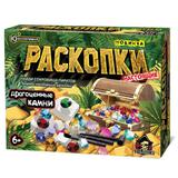 Набор раскопки драгоценные камни 6шт., брусок, инструменты 3шт., IQ Эксперимент