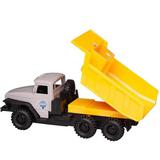 Машинка коллекционная АвтоДром Самосвал инерционный белый/желтый 18 см