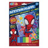 Аппликация мягкая мозаика из эва 17*23 см человек паук в пак спайди МУЛЬТИ АРТ 