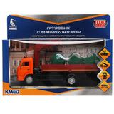 Машина металл KAMAZ МАНИПУЛЯТОР длина 17 см, двери, подвиж дет, инерц, кор. Технопарк 