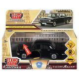 Машина металл свет-звук ГАЗ-2401 ВОЛГА 12 см, двери, багаж, черный,кор. Технопарк 