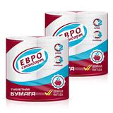 Евро Стандарт Туалетная бумага 2-х слойная 4 рулона 2шт